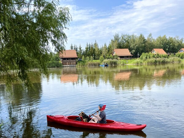 Kajak na własnym stawie